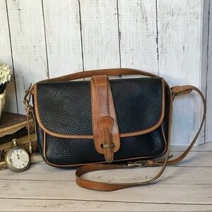 Dooney & Bourke Vintage Navy AWL Equestrian Bag